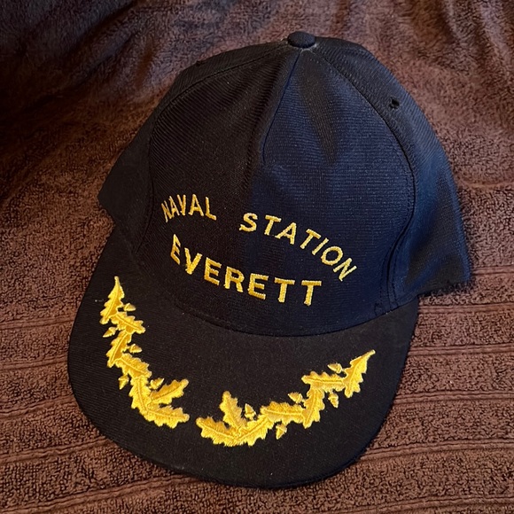 Naval Station Everett  Vintage Cap US Navy  officer - Picture 1 of 7